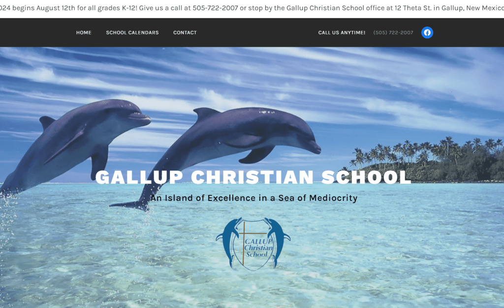 Gallup Christian School , Gallup, New Mexico.